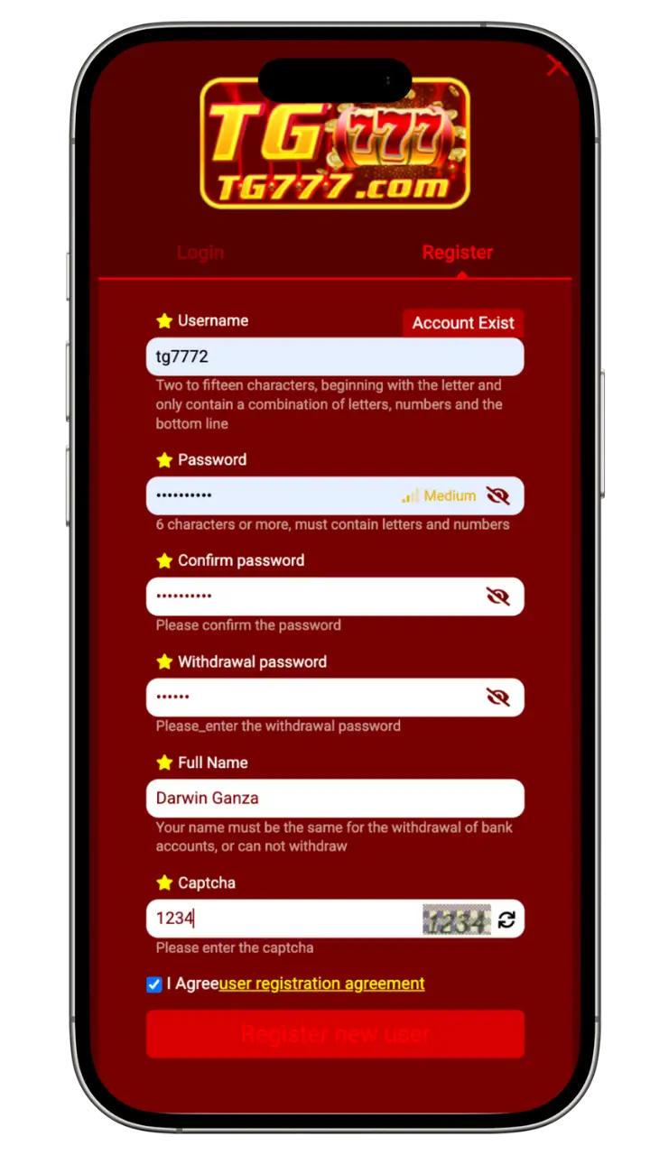 Tg777 Register